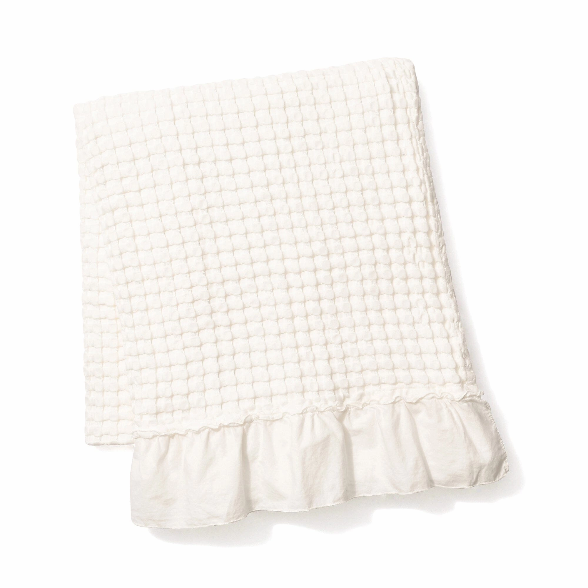 Smoothy Waffle Throw 130X170 Whitebedding sets ,throw blankets 