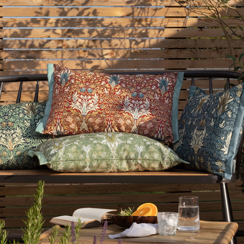 Snakeshead Printed Outdoor Cushion Berry/Natural