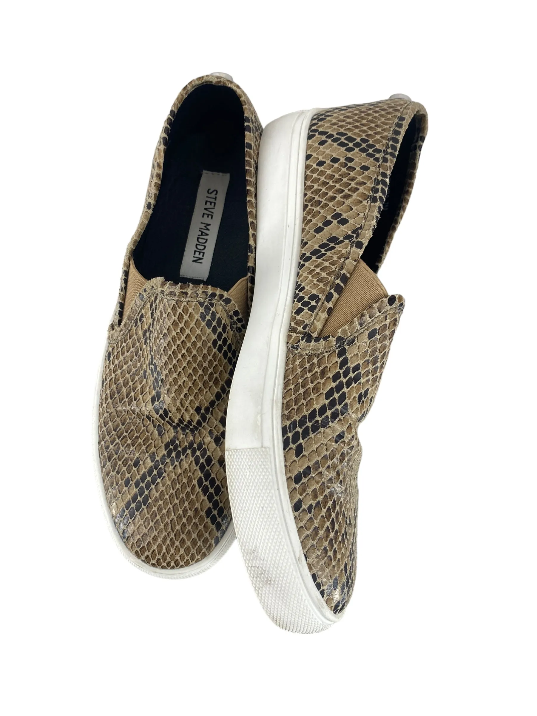 Snakeskin Print Shoes Flats Steve Madden, Size 7 steve madden