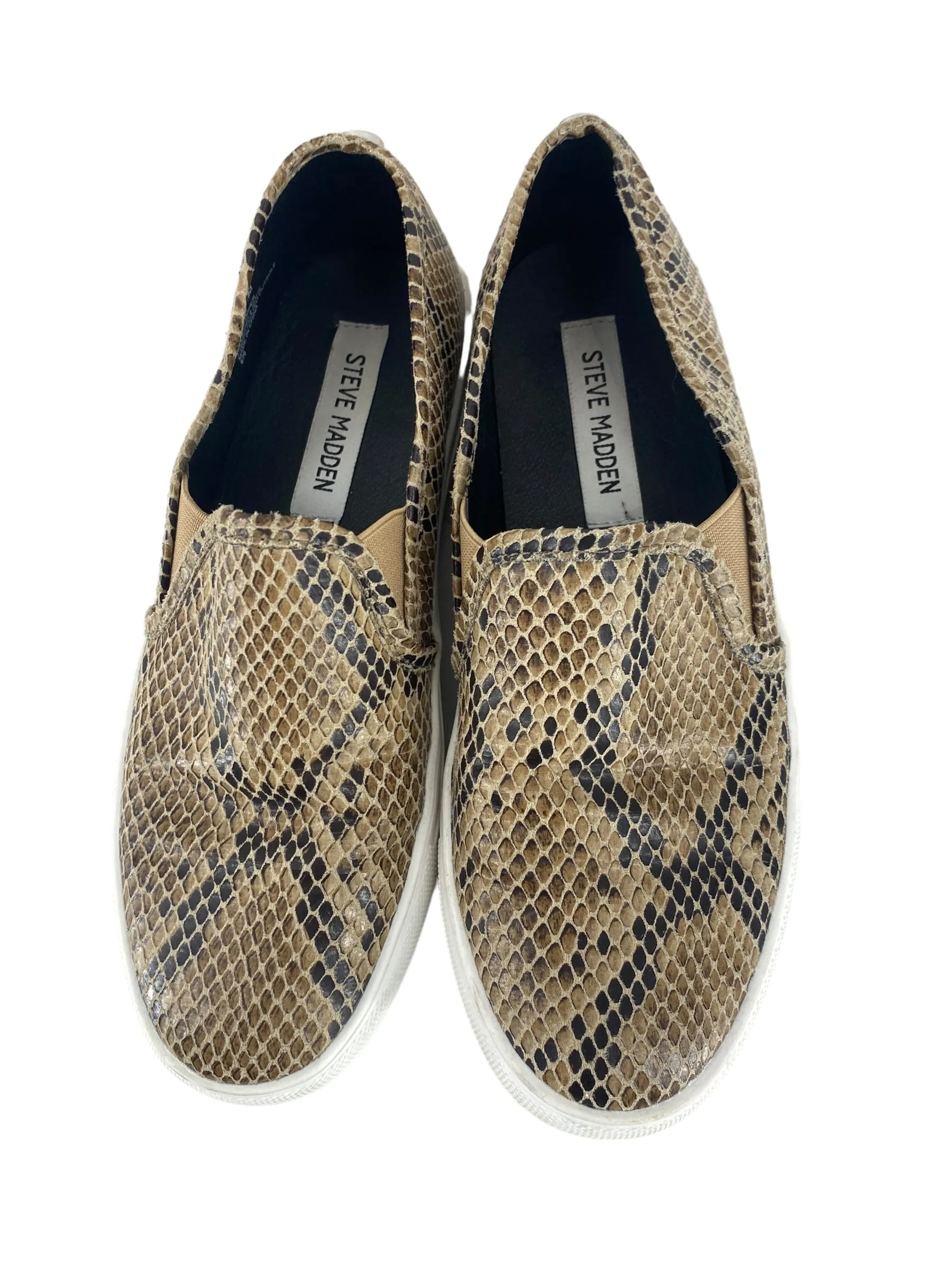 Snakeskin Print Shoes Flats Steve Madden, Size 7 steve madden