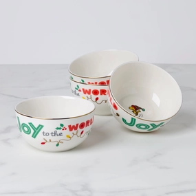 Snoopy Christmas All-Purpose Bowls - Set of 4modern kitchen decor ,kitchen dinner set ,dinnerware 