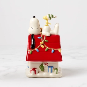 Snoopy Christmas Covered Candy Dishmodern kitchen decor ,kitchen dinner set ,dinnerware 