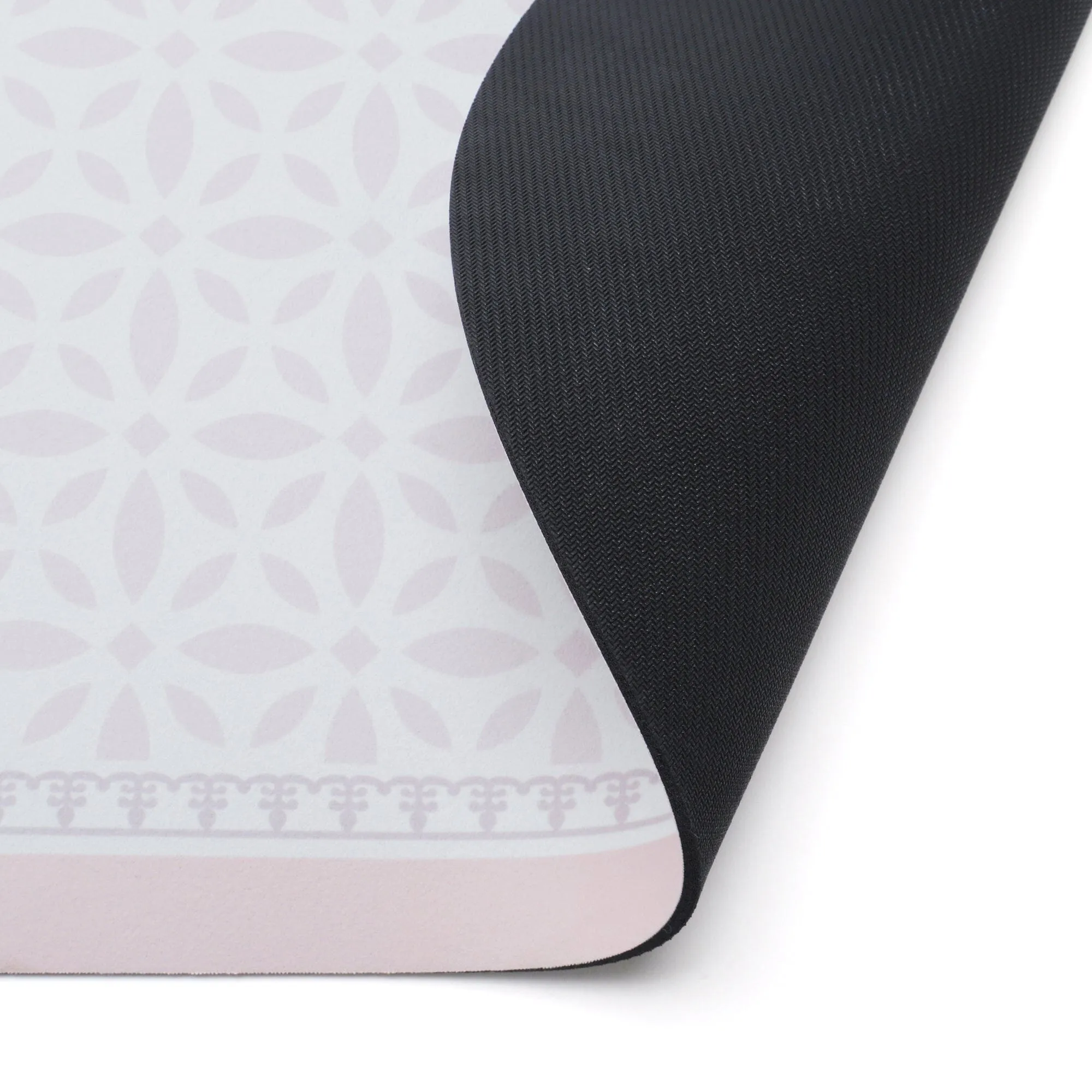 Soft Bath Mat With Diatomaceous Earth Oval Flower Tile Pink