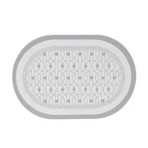 Soft Bath Mat with Diatomaceous Earth Oval Marble Light Greypadded toilet seat cover ,memory foam toilet seat cushion 