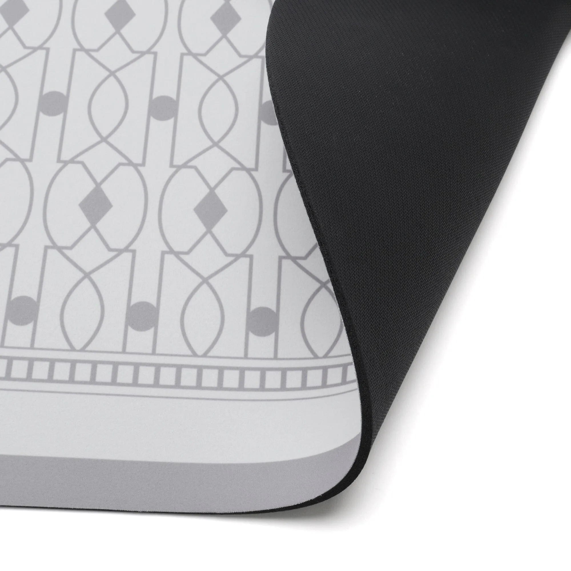 Soft Bath Mat with Diatomaceous Earth Oval Marble Light Grey