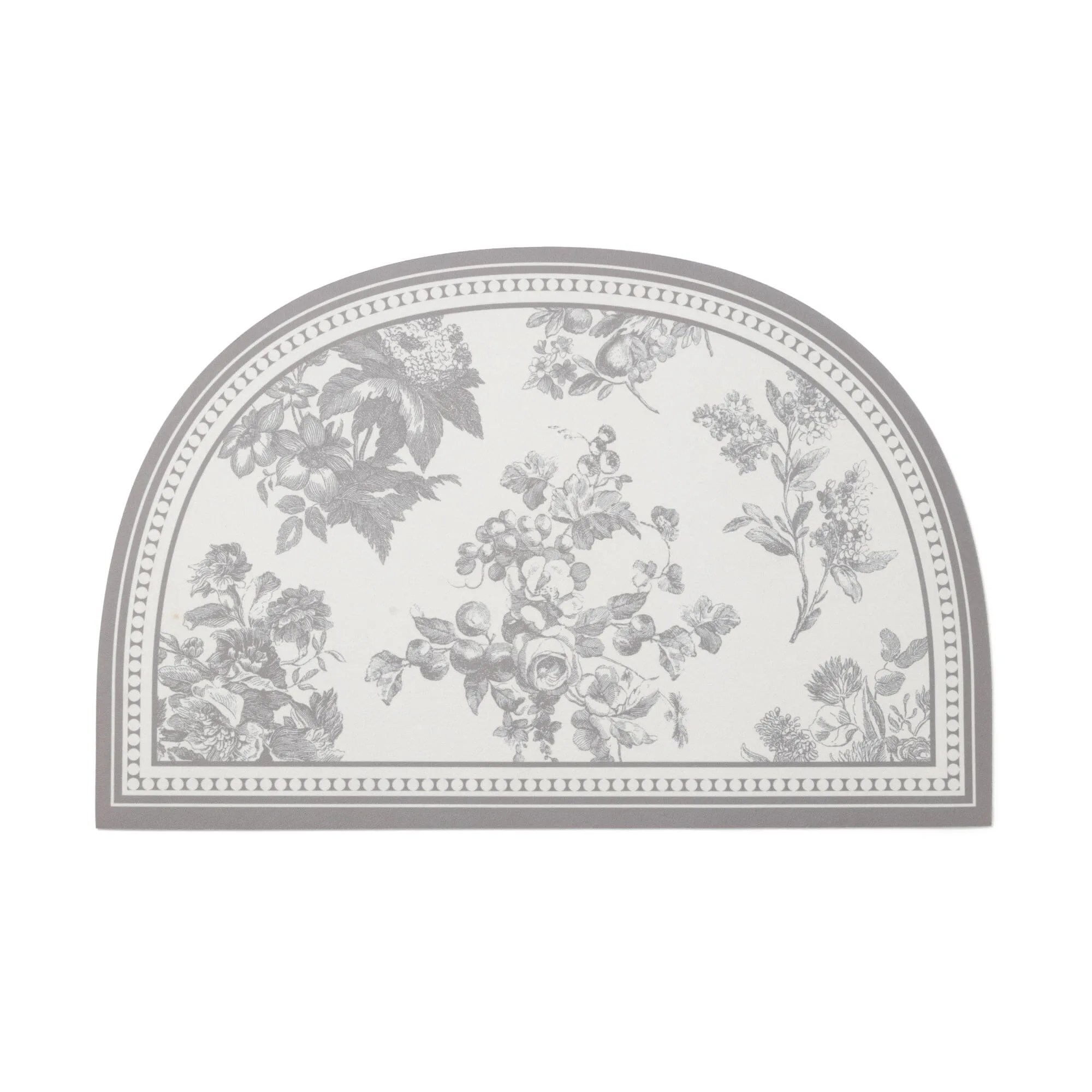 Soft Bath Mat with Diatomaceous Earth Semicircular Classic Flower Greypadded toilet seat cover ,memory foam toilet seat cushion 