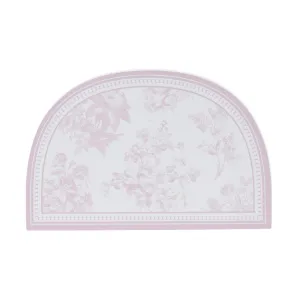 Soft Bath Mat with Diatomaceous Earth Semicircular Classic Flower Pinkpadded toilet seat cover ,memory foam toilet seat cushion 