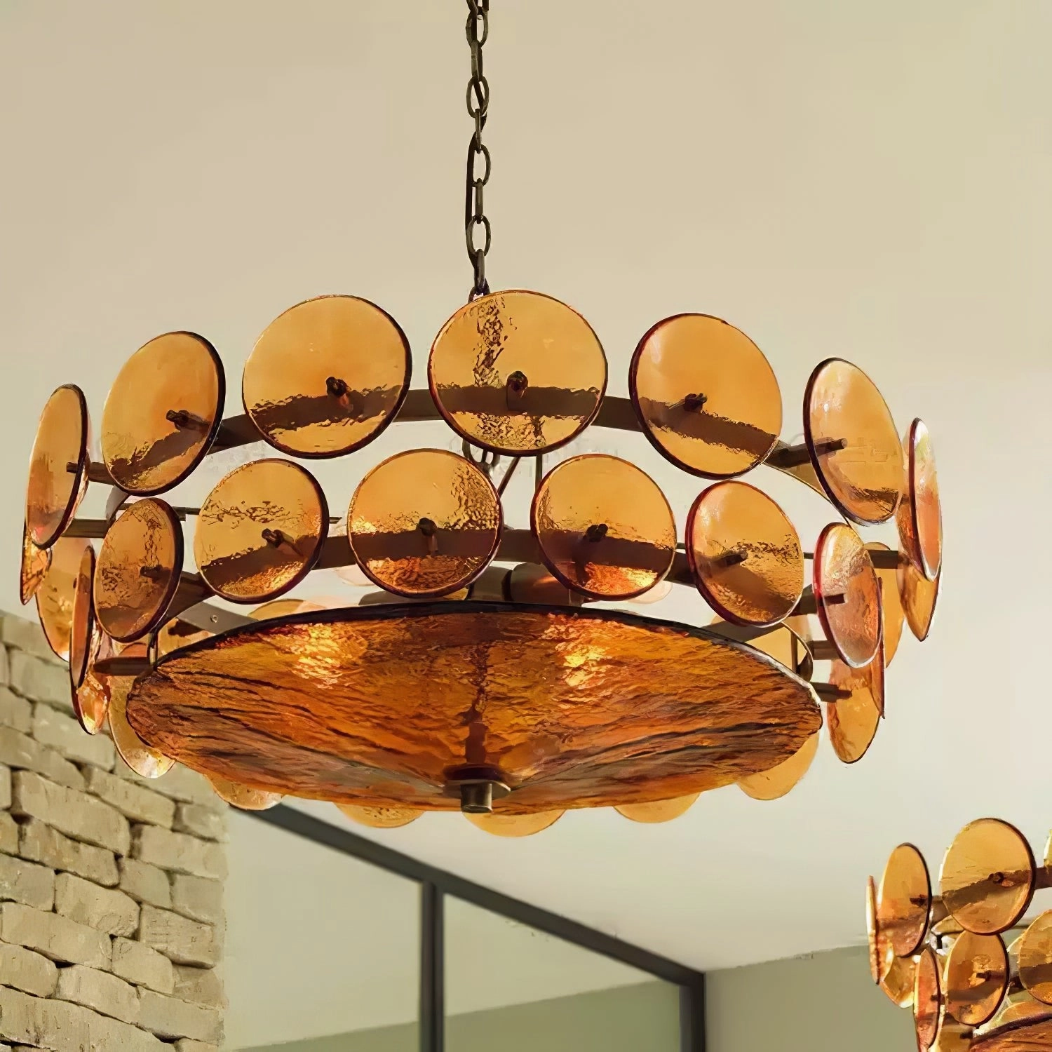 Solaris Disc Murano Chandelier