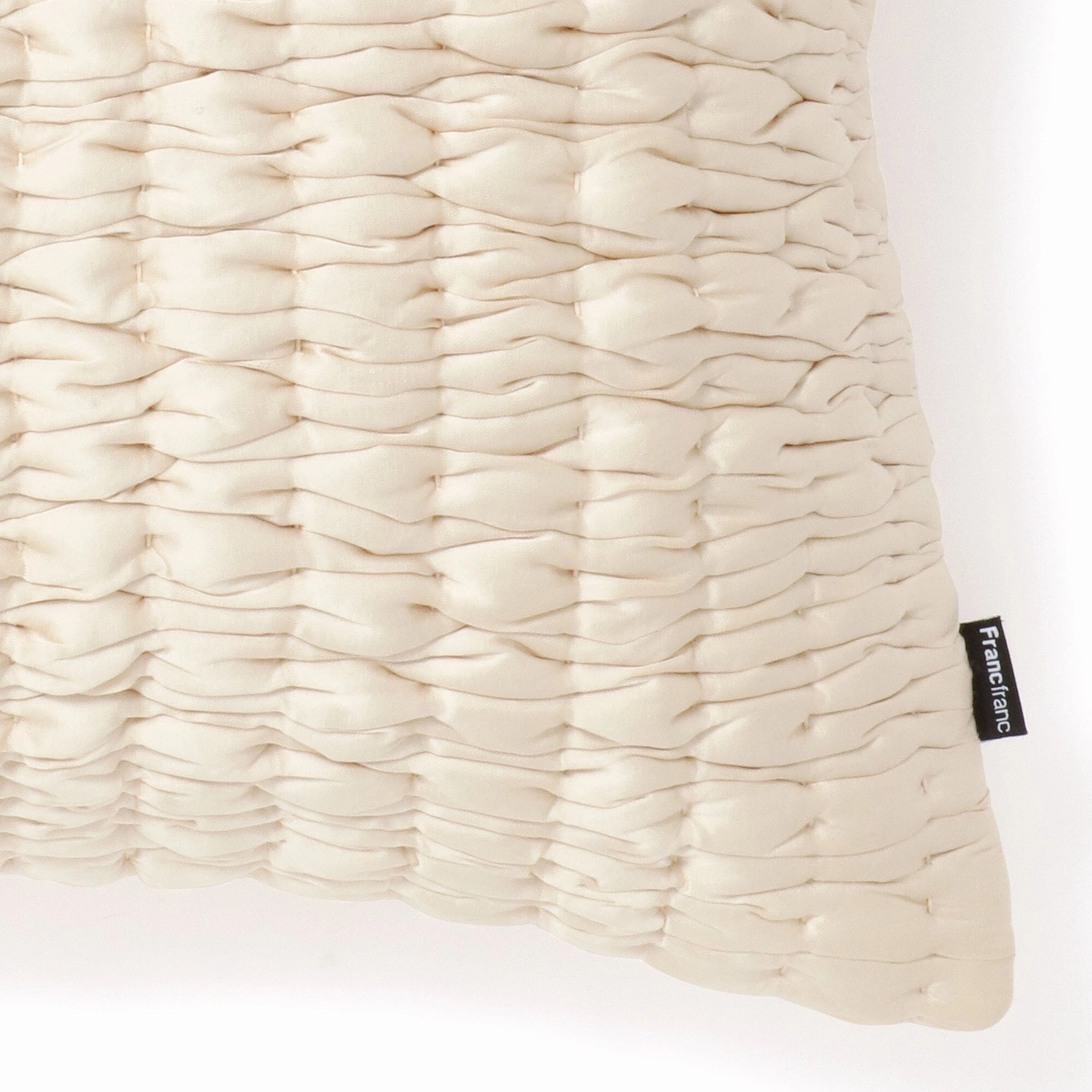 Solid Gather Cushion Cover 450 X 450 Ivory