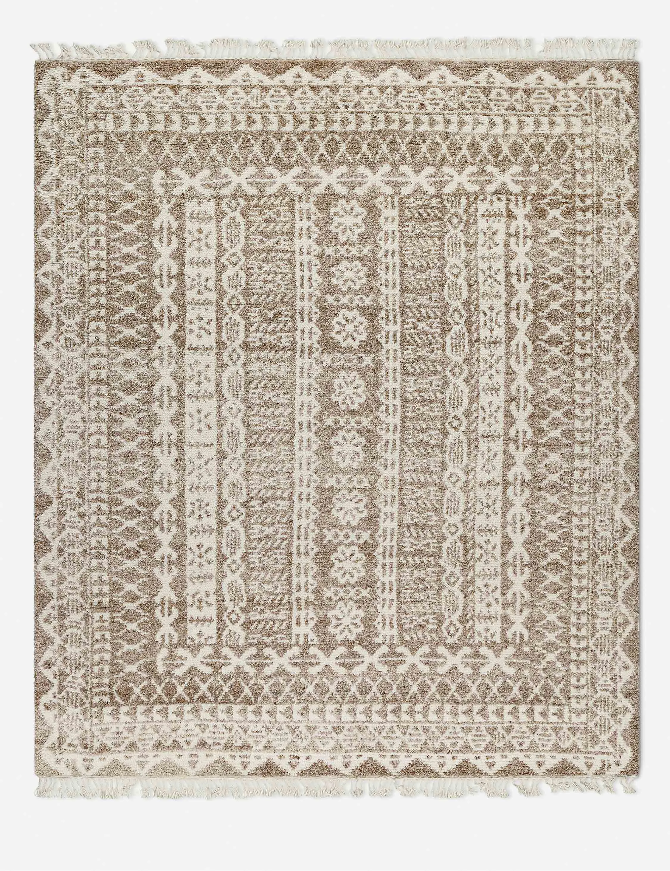 Soret Hand-Knotted Wool Morrocan Style Rugmodern color block patchwork rug