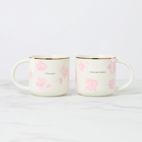Spring Pansies Mugs - Set of 2glass cups ,personalized mugs 