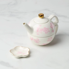 Spring Pansies Tea For One With Tea Bag Holderglass cups ,personalized mugs 
