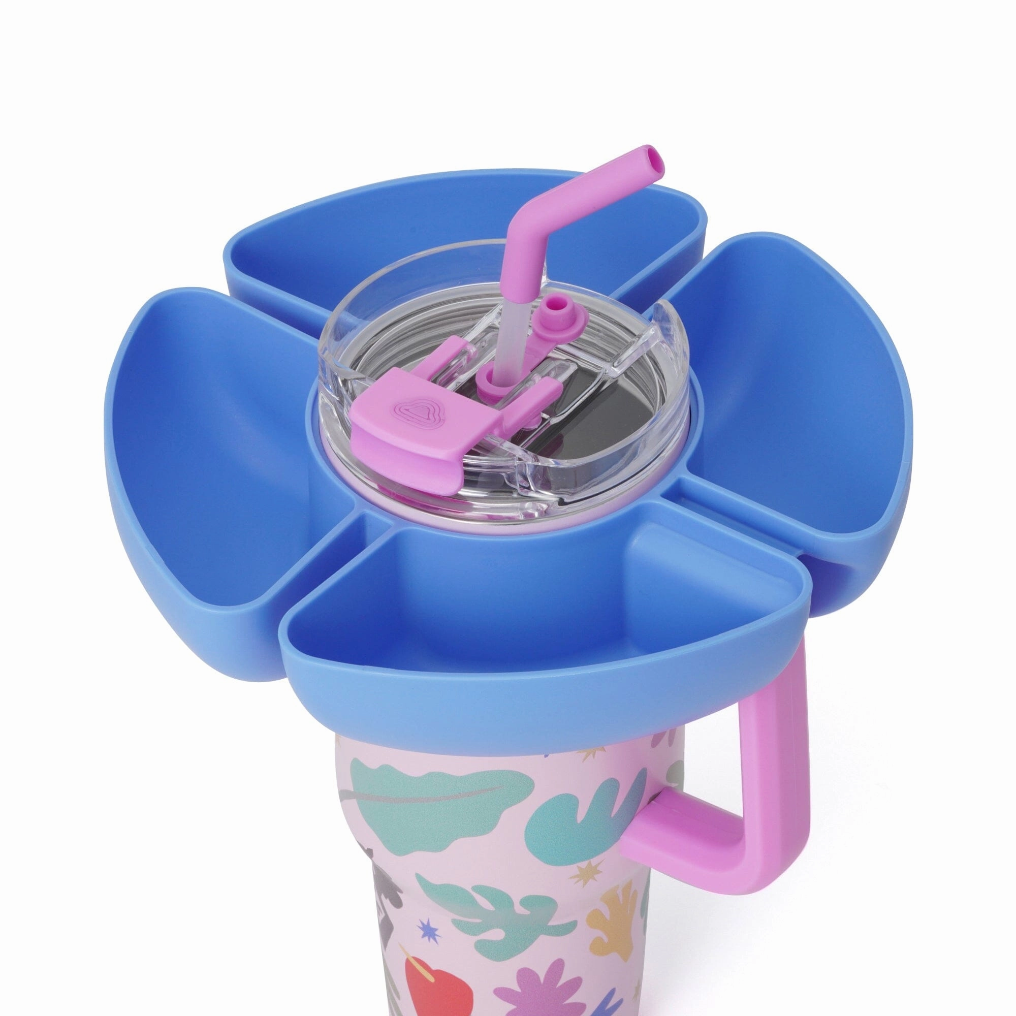 SQUID GAME Tumbler with Snack Holder 1000ml Pink x Blue