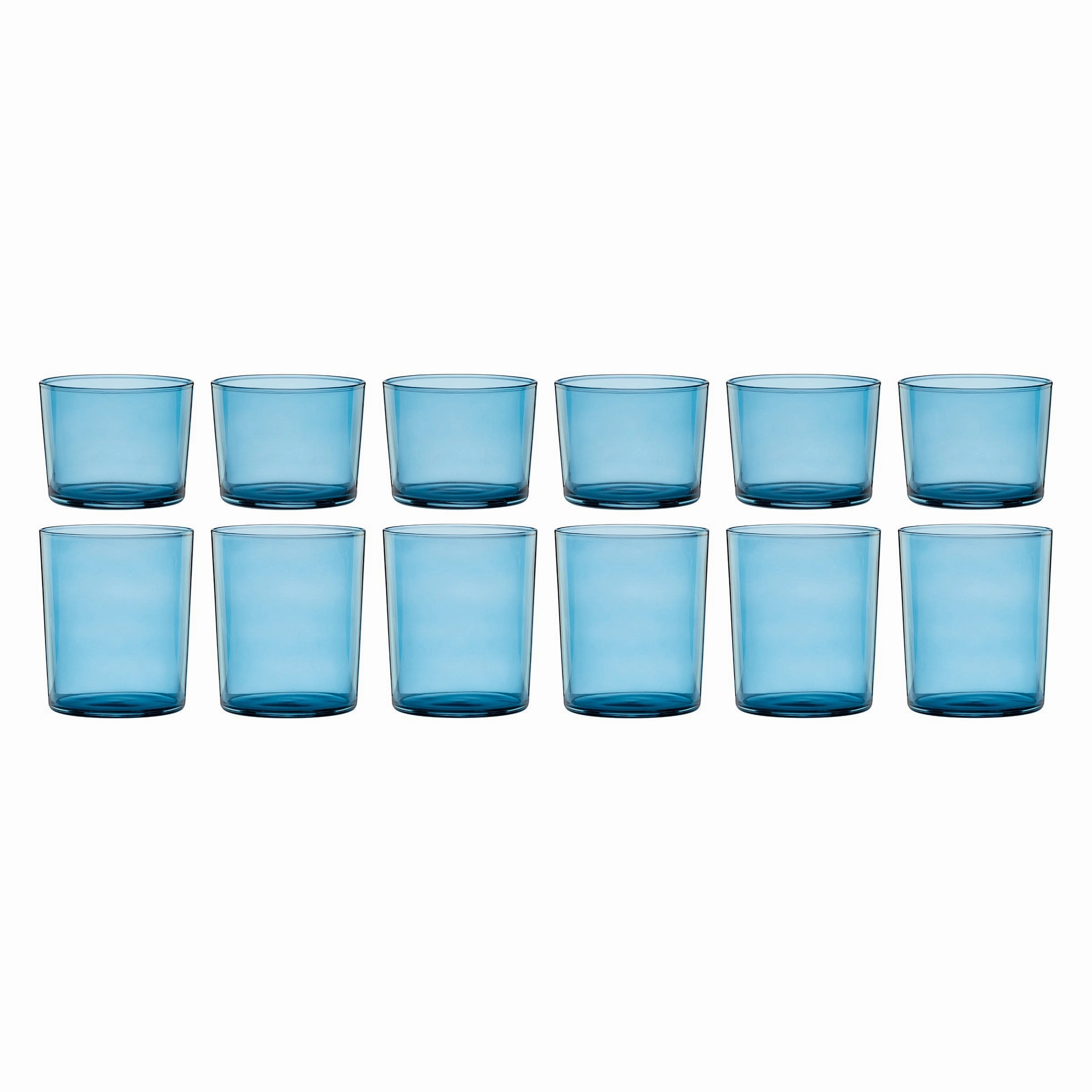 Stackables Blue Short & Tall Glasses - Set Of 12