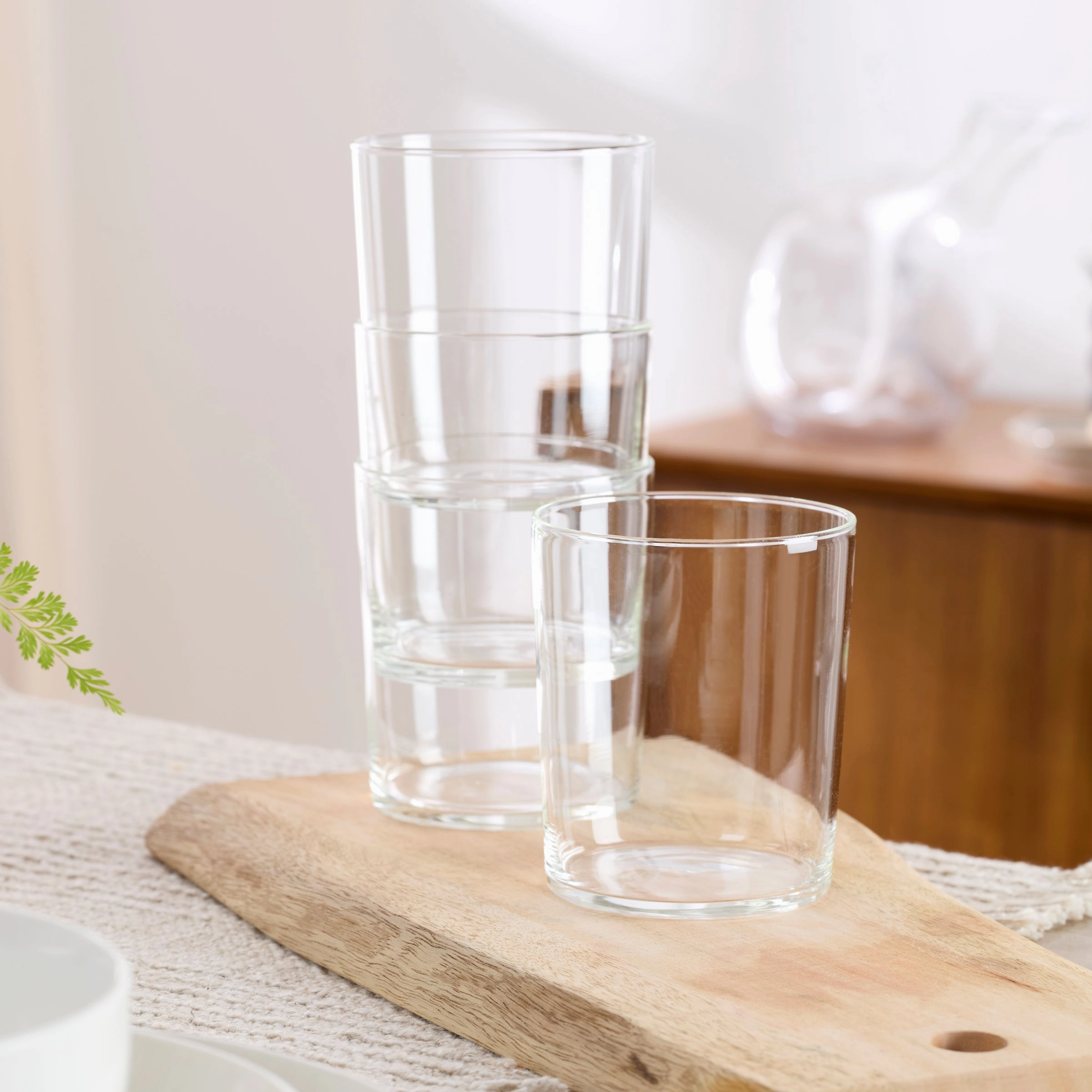 Stackables Clear Short & Tall Glasses - Set Of 12