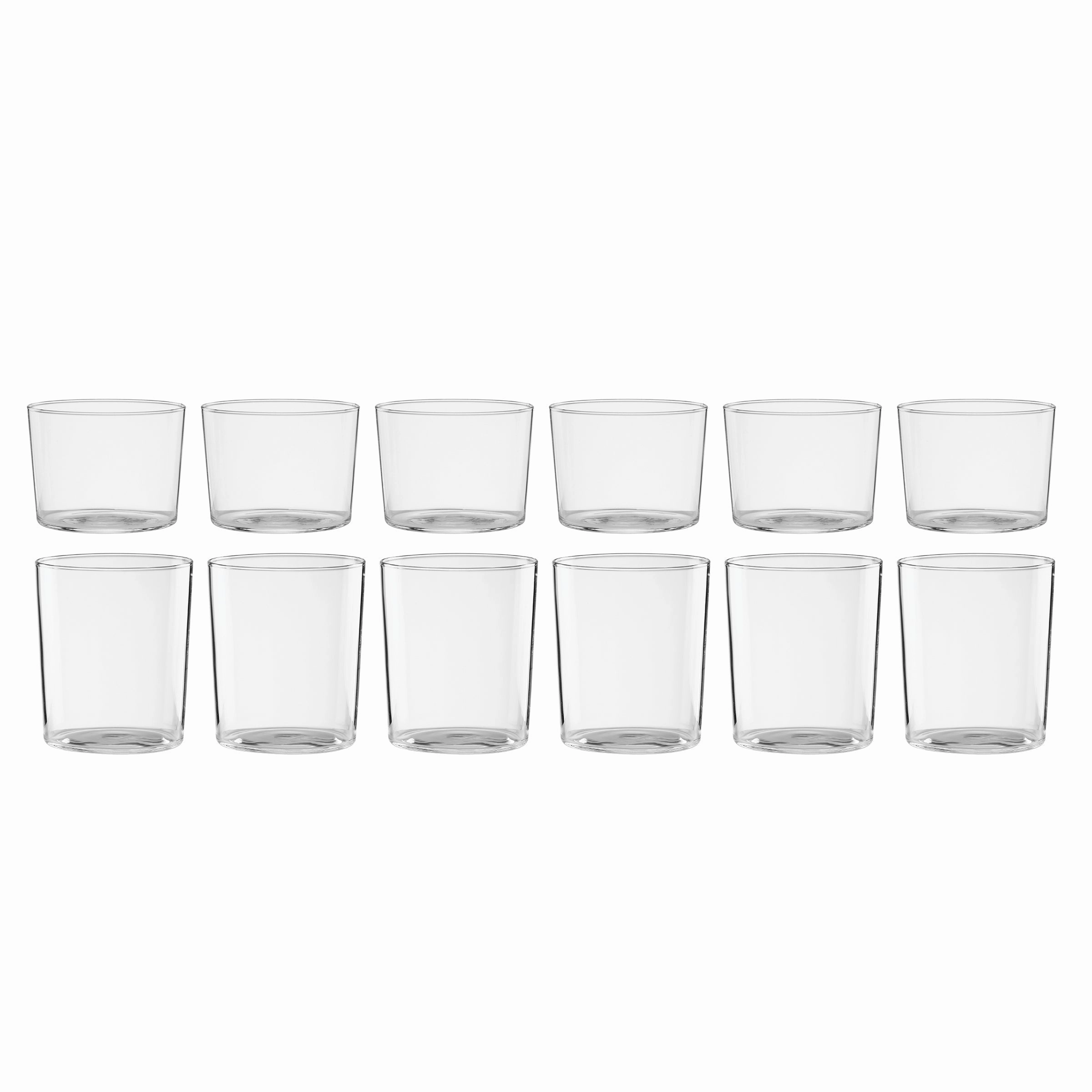 Stackables Clear Short & Tall Glasses - Set Of 12