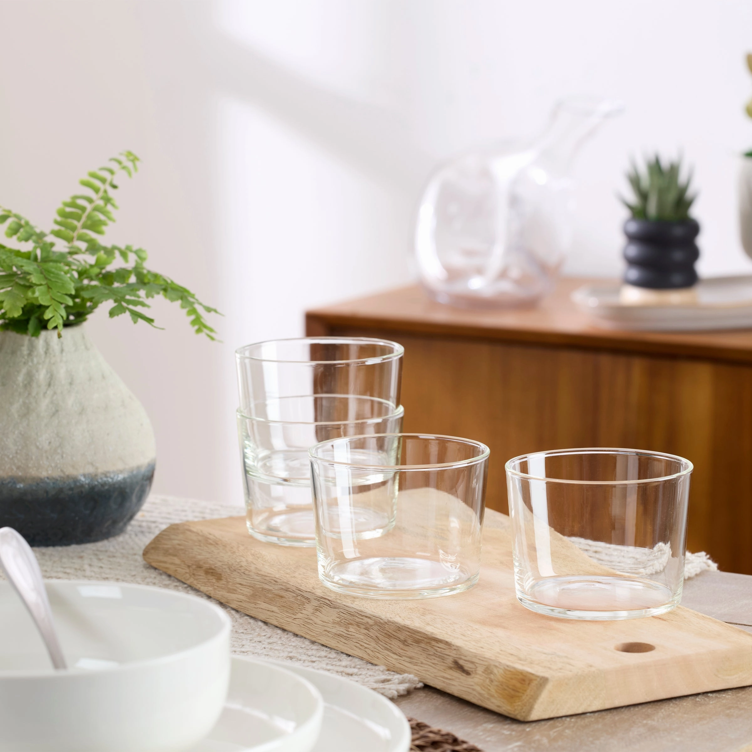 Stackables Clear Short & Tall Glasses - Set Of 12