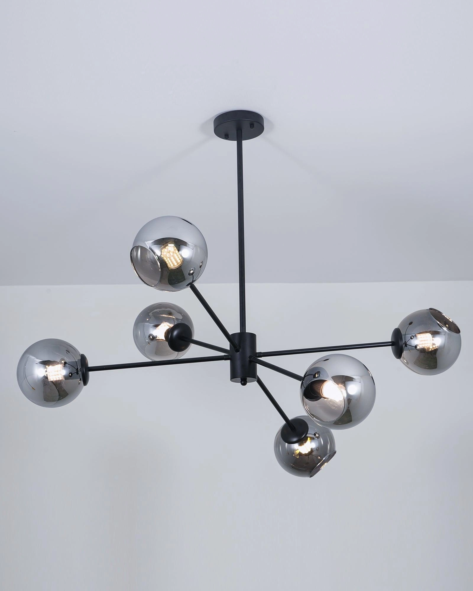 Staggered Glass 6 Light Chandelier