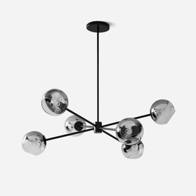Staggered Glass 6 Light Chandelierrustic chandelier,bedroom chandelier 