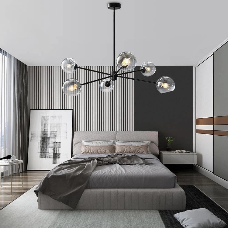 Staggered Glass 6 Light Chandelier