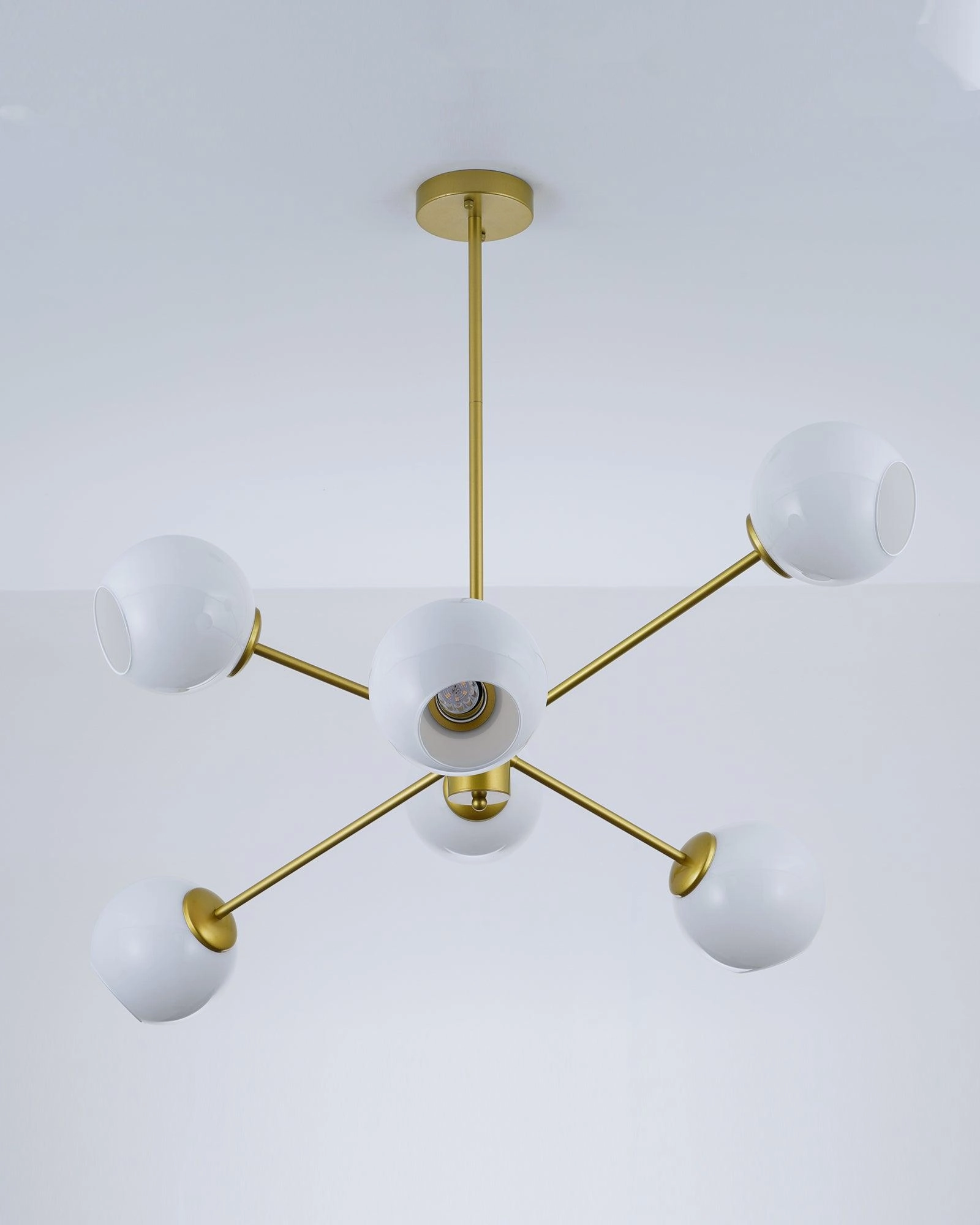 Staggered Glass 6 Light Chandelier