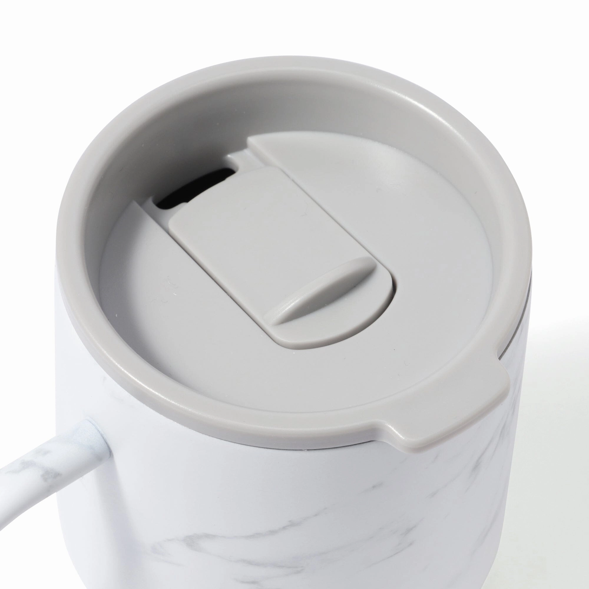 Stainless Steel Thermo Mug with Lid 320ml Marble White