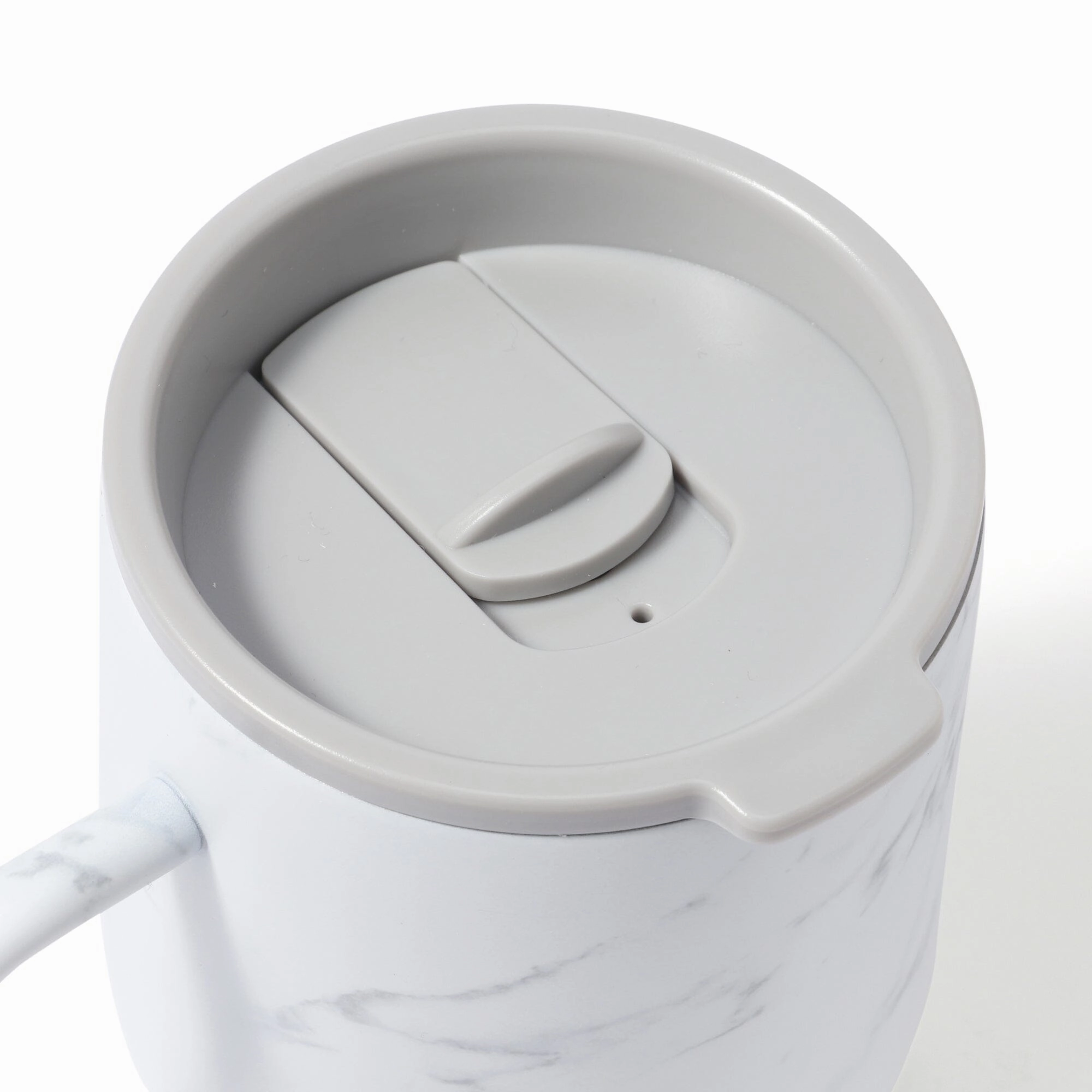 Stainless Steel Thermo Mug with Lid 320ml Marble White