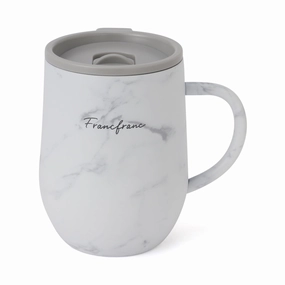 Stainless Steel Thermo Mug with Lid 320ml Marble Whiteglass cups ,personalized mugs 