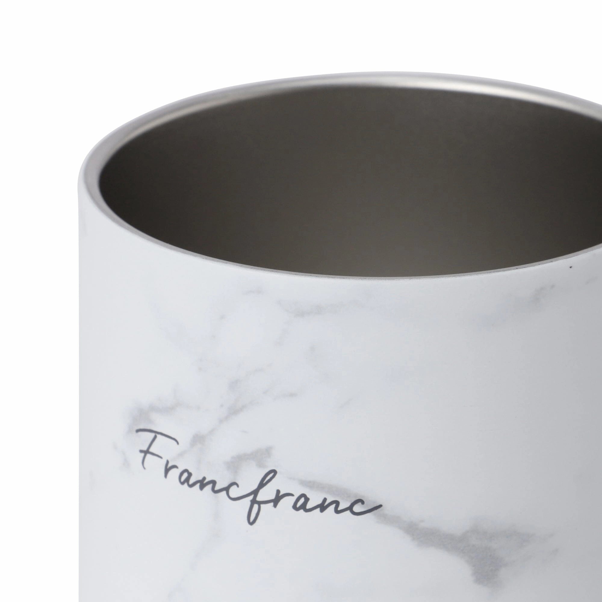 Stainless Steel Thermo Mug with Lid 320ml Marble White