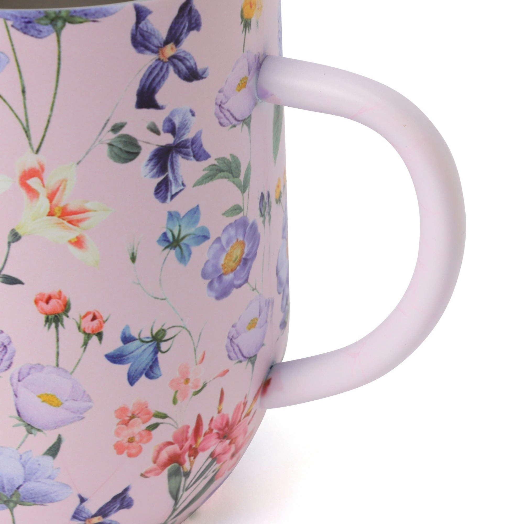 Stainless Steel Thermo Mug with Lid 320ml Multiflower pink