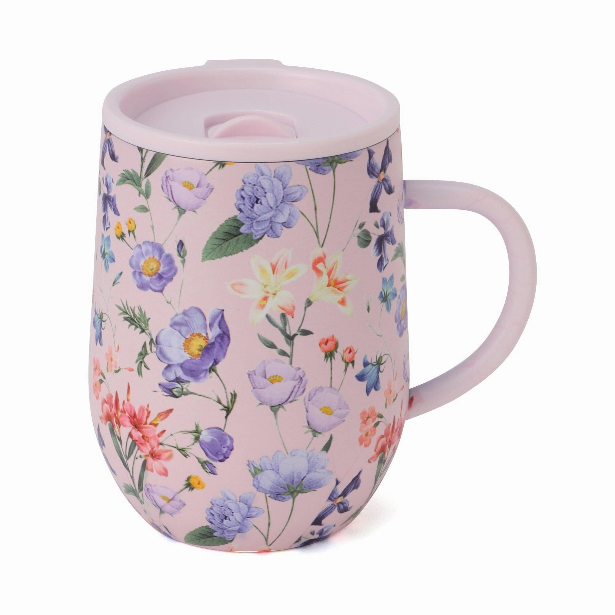 Stainless Steel Thermo Mug with Lid 320ml Multiflower pinkglass cups ,personalized mugs 