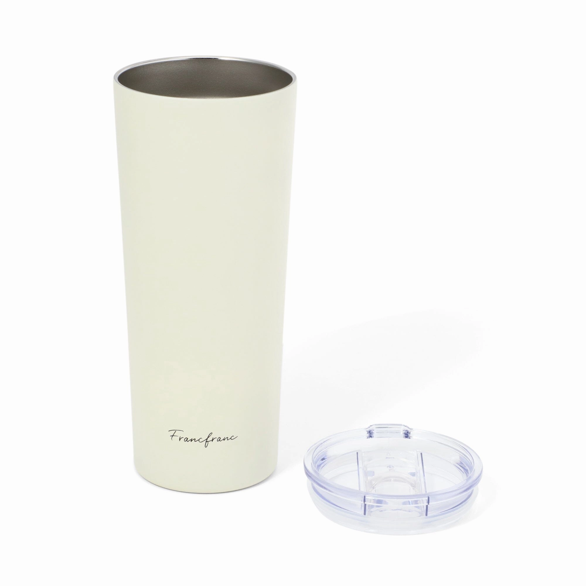 Stainless Steel Tumbler With Lid 650ml Ivory