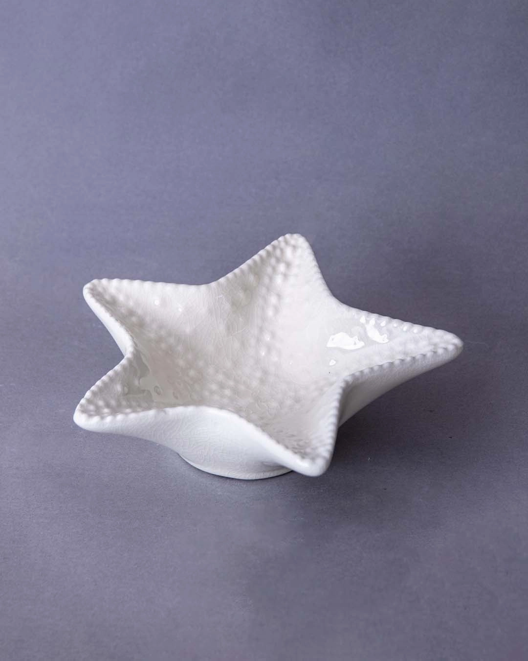 Starfish - Set of 3 White Nut Bowls