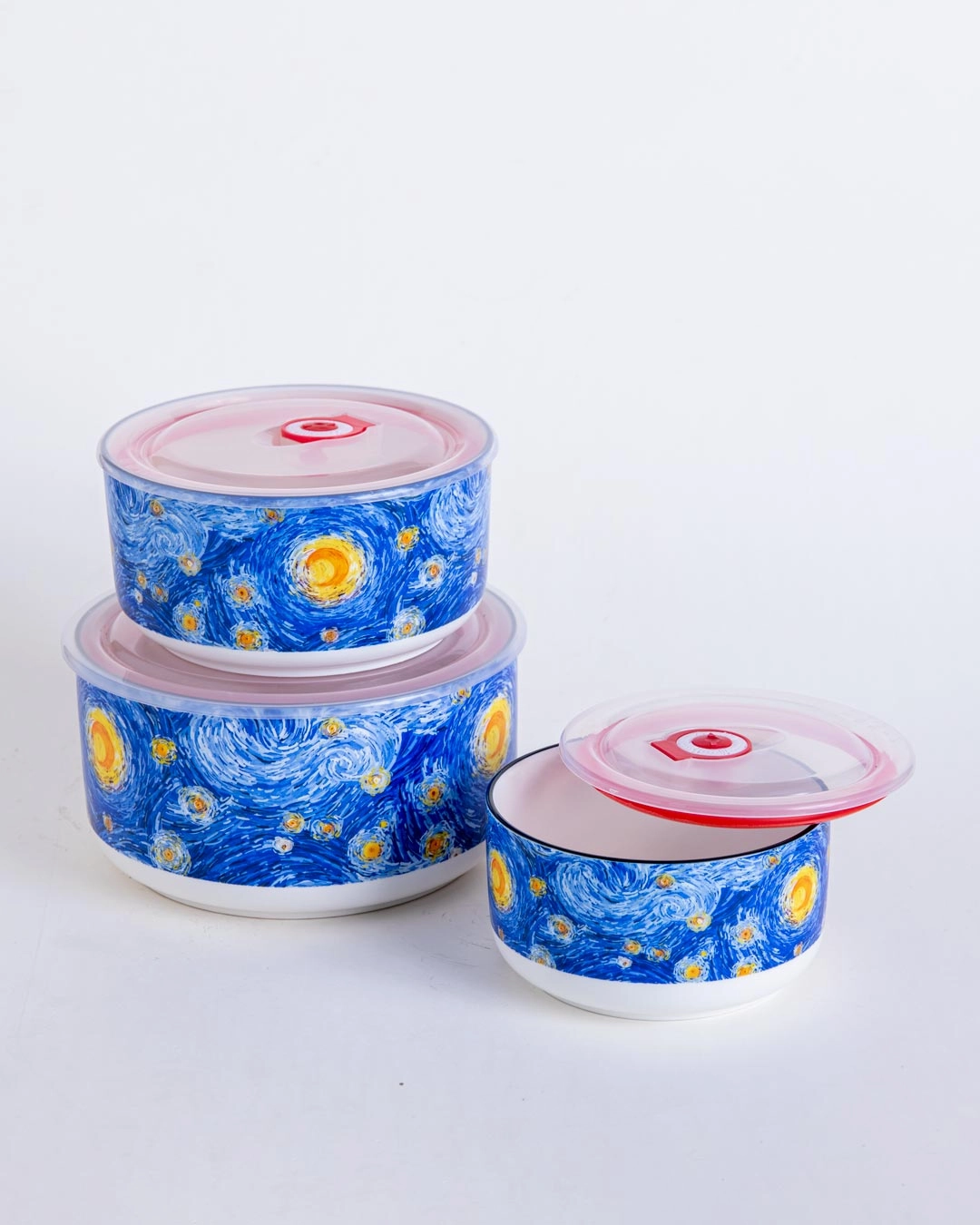Starry Night Airtight Serving Bowl - Set of 3
