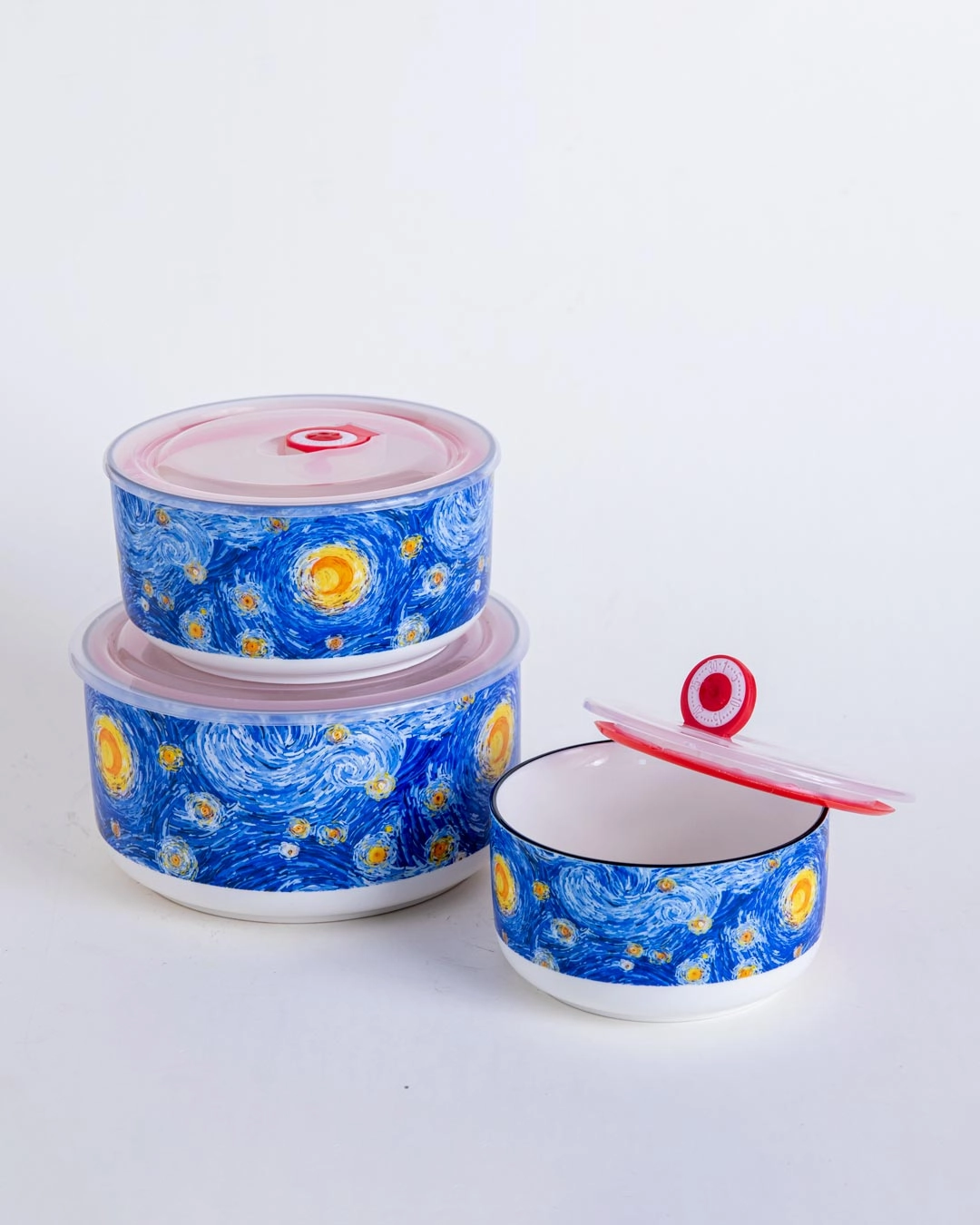 Starry Night Airtight Serving Bowl - Set of 3