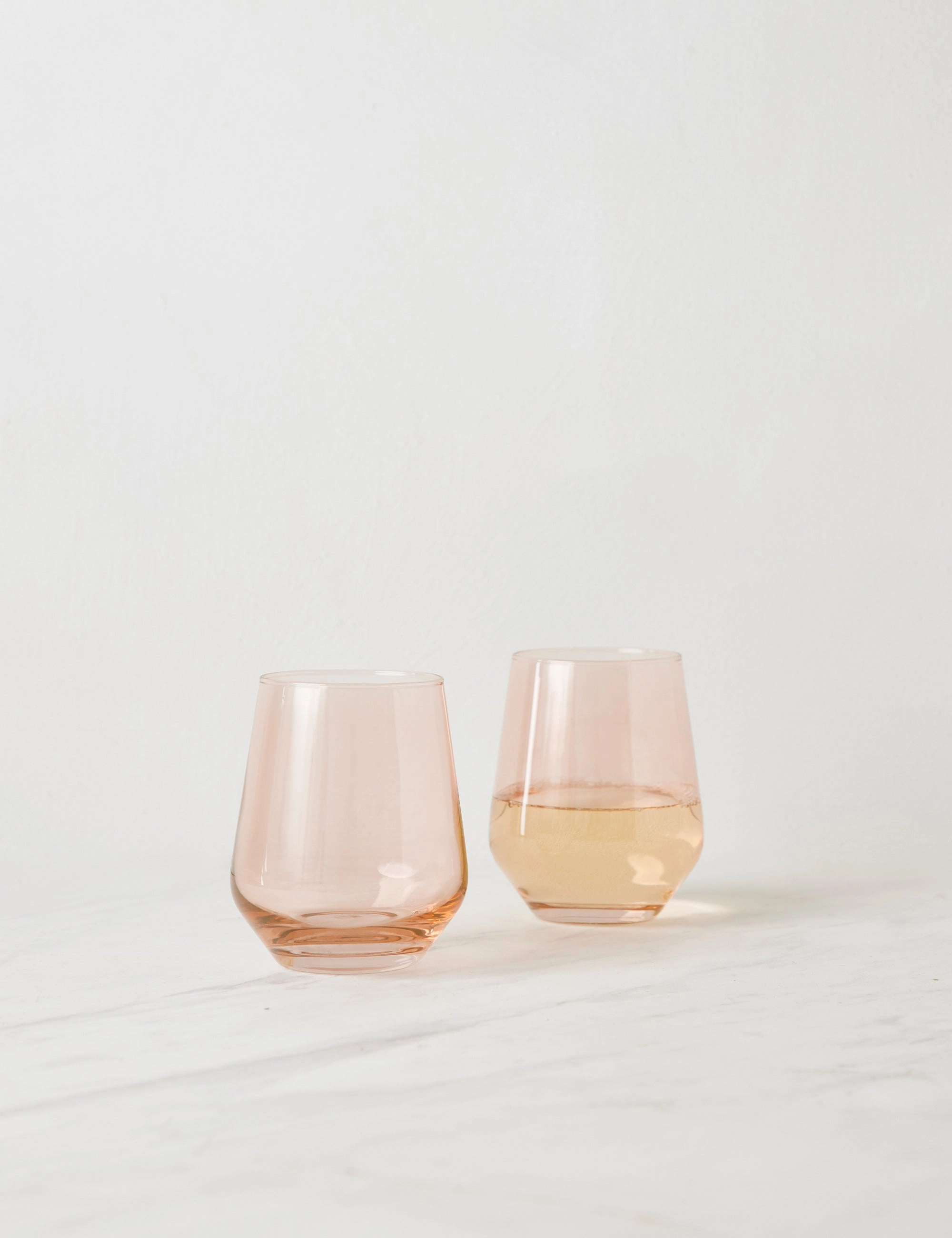 Stemless Wine Glass (Set of 2) by Estelle Colored Glass