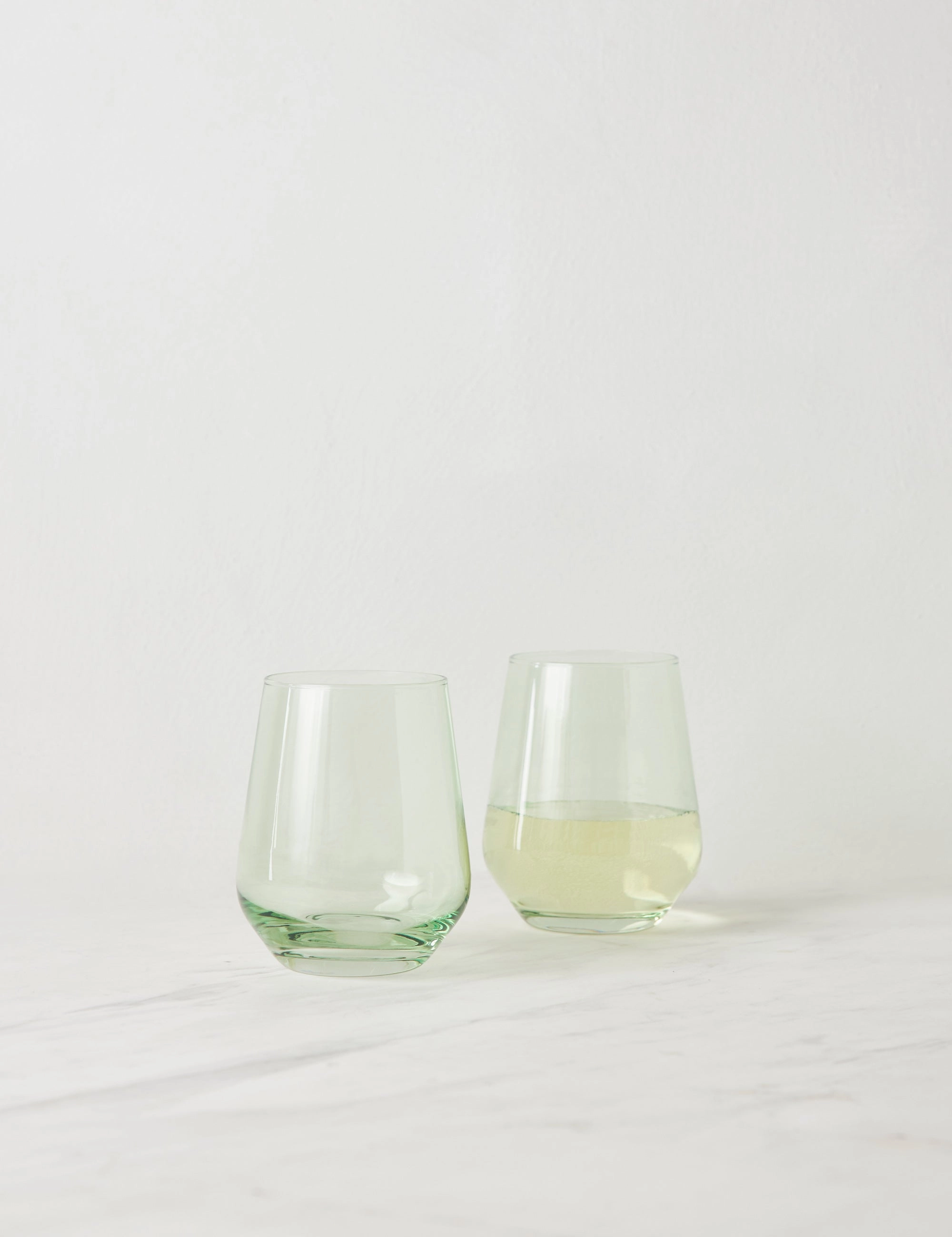 Stemless Wine Glass (Set of 2) by Estelle Colored Glass