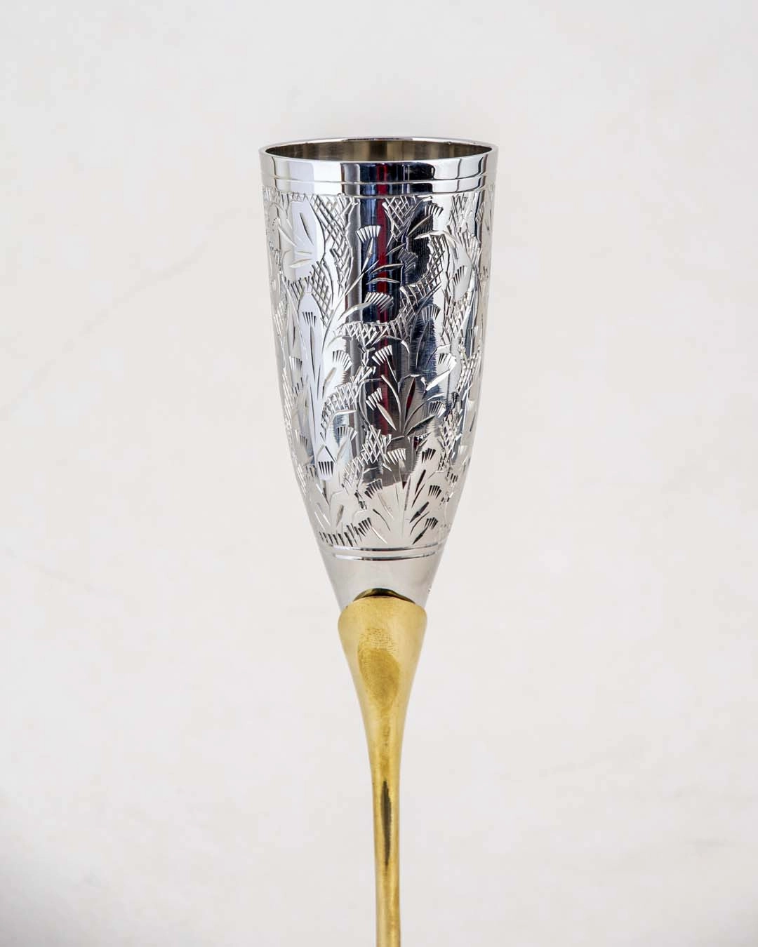 Sterling Flora Champagne Flutes - Set of 6 - 9"