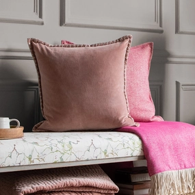 Stitch Embroidered Feather Cushion Coralhome decor ,wall decor 