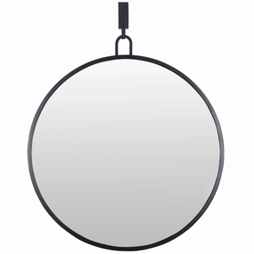 Stopwatch 407A01BL 30-Inch Round Mirror - Blackwall mounted decorative mirror,full length dressing mirror