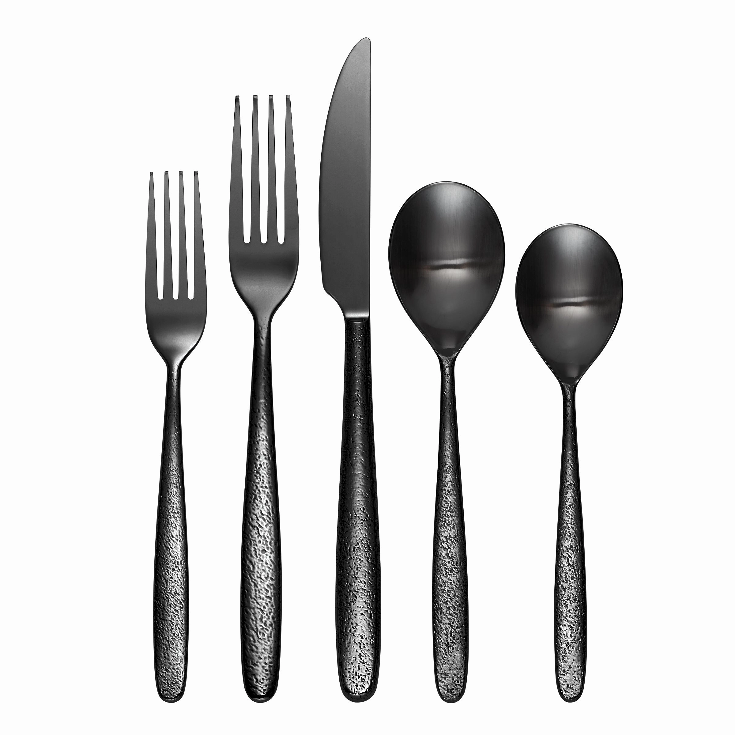 Storm Black 20 Piece Flatware Seteco-friendly bamboo fiber tableware set 