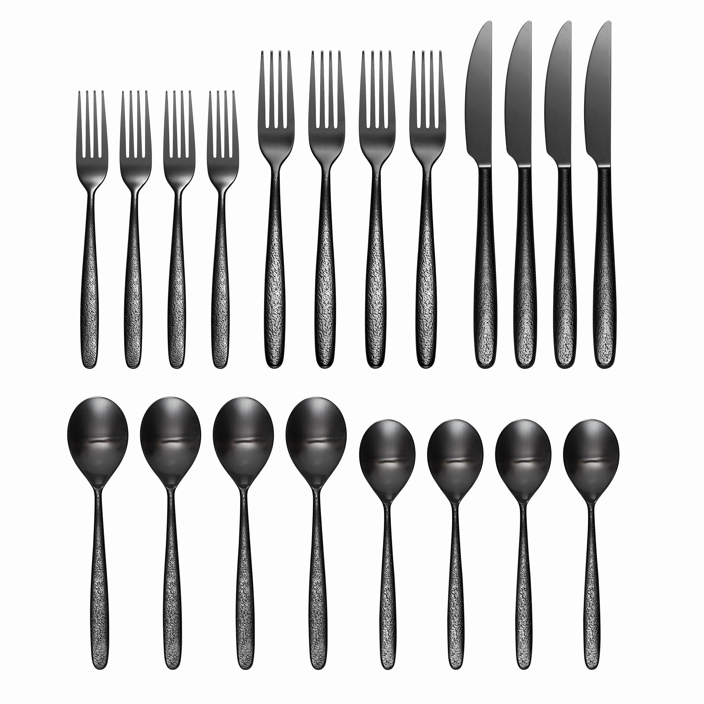 Storm Black 20 Piece Flatware Set
