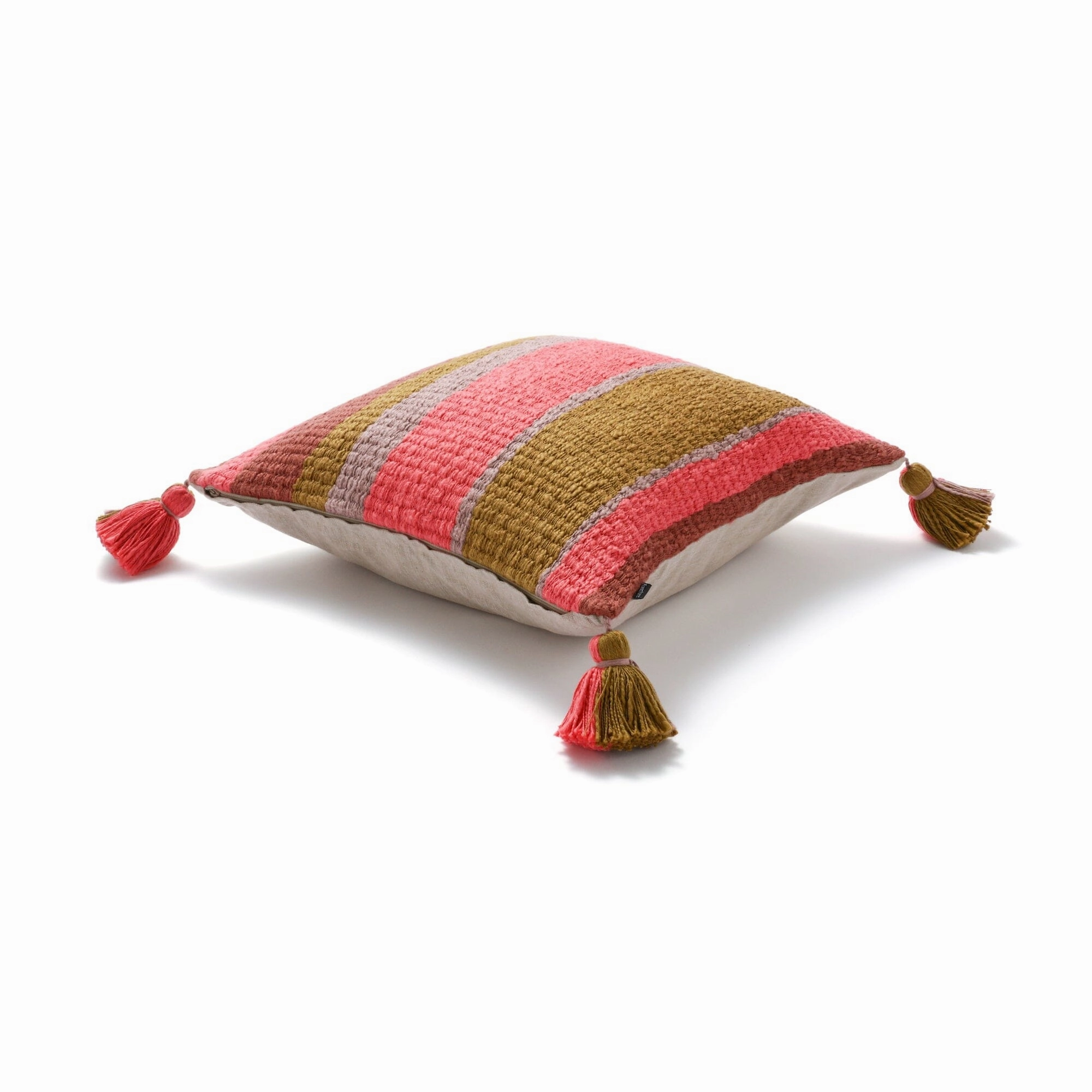 Stripe Tassel Cushion Cover 450 X 450 Multi