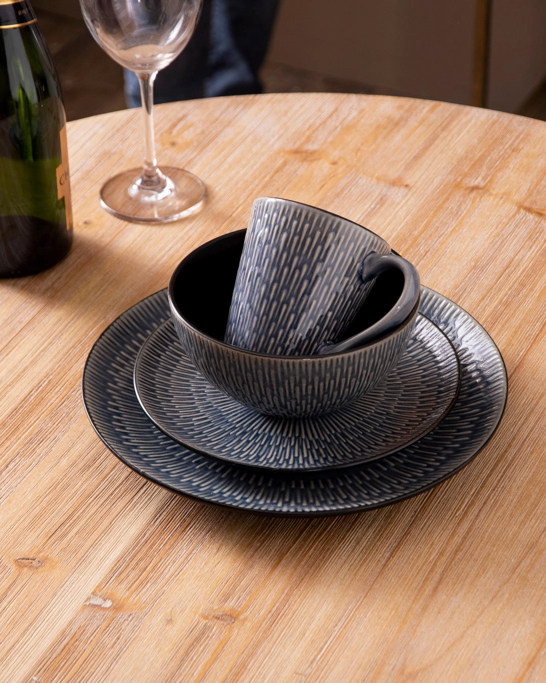 Sunburst Glaze Ceramic Bowl