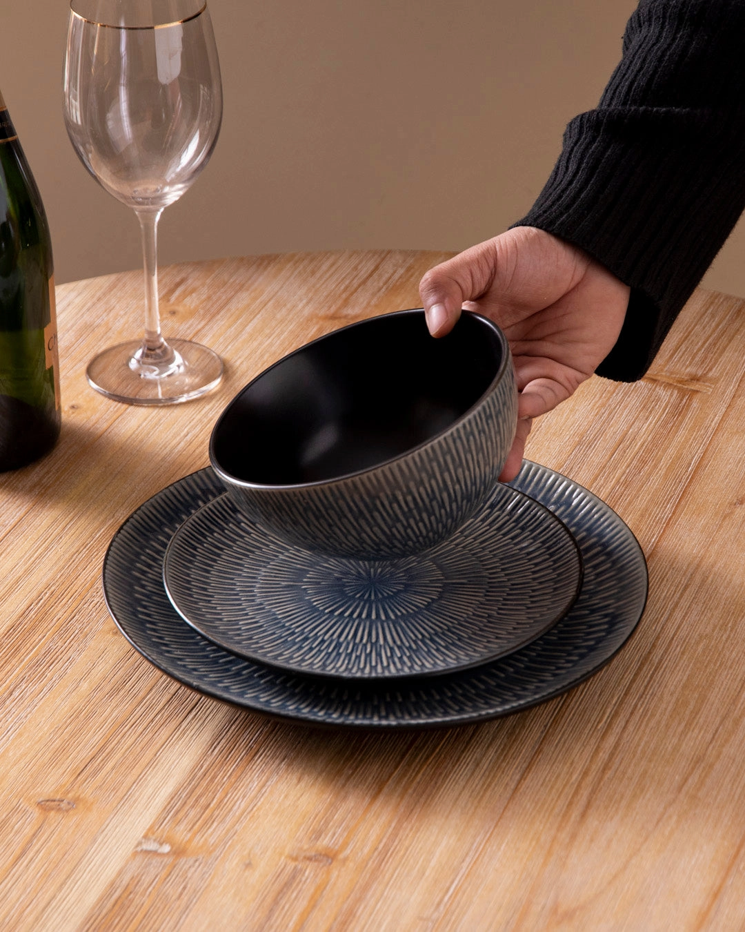 Sunburst Glaze Ceramic Bowl