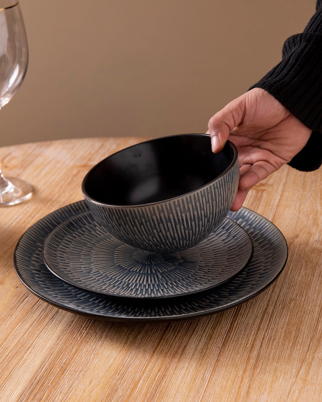 Sunburst Glaze Ceramic Bowl