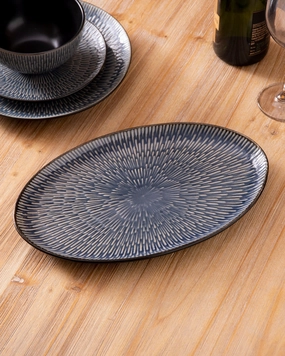 Sunburst Glaze Ceramic Plattermodern kitchen decor ,kitchen dinner set ,dinnerware 
