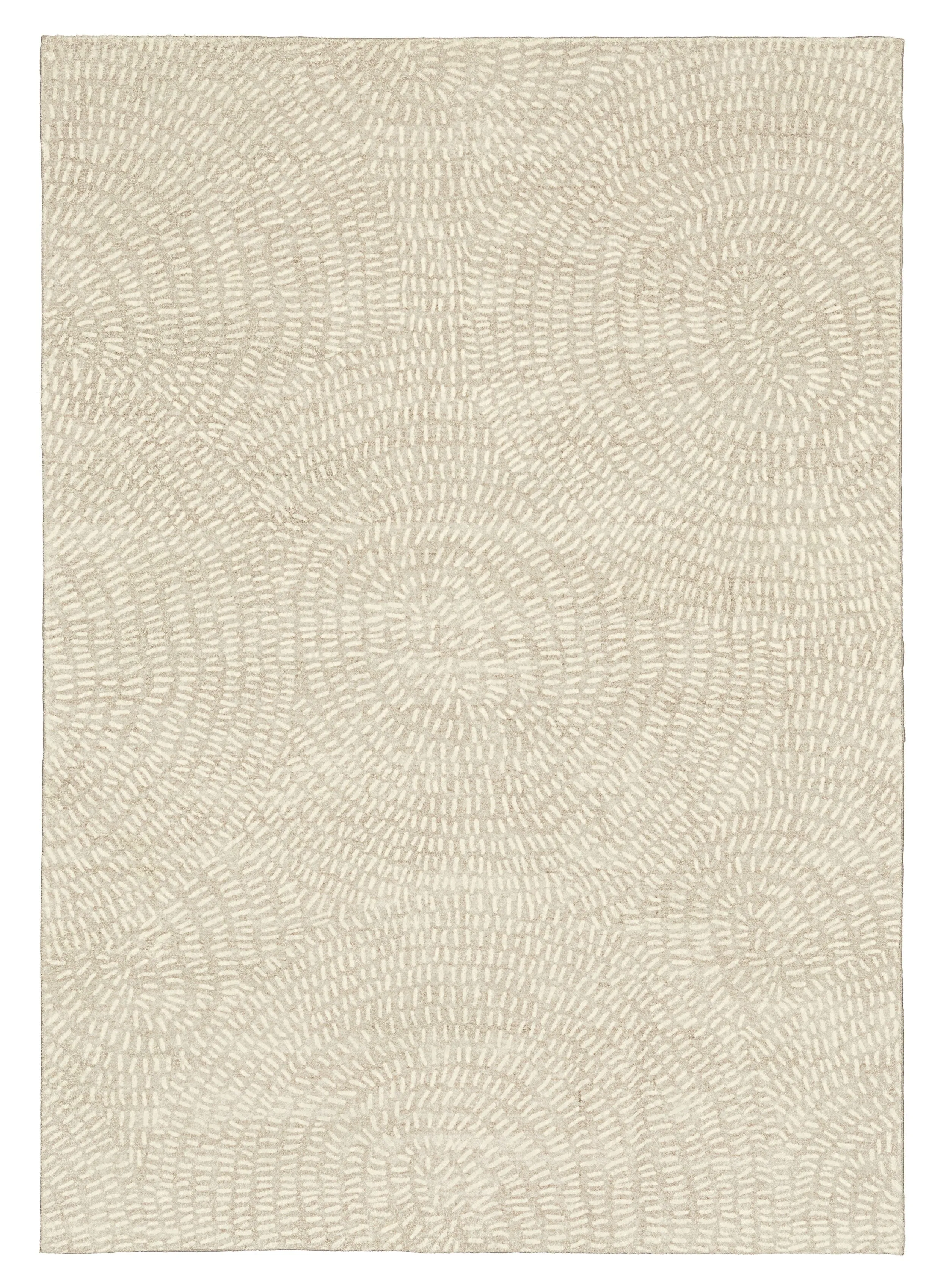 Sunita Grey Cream Circle Dot Pattern Washable Rugmodern color block patchwork rug