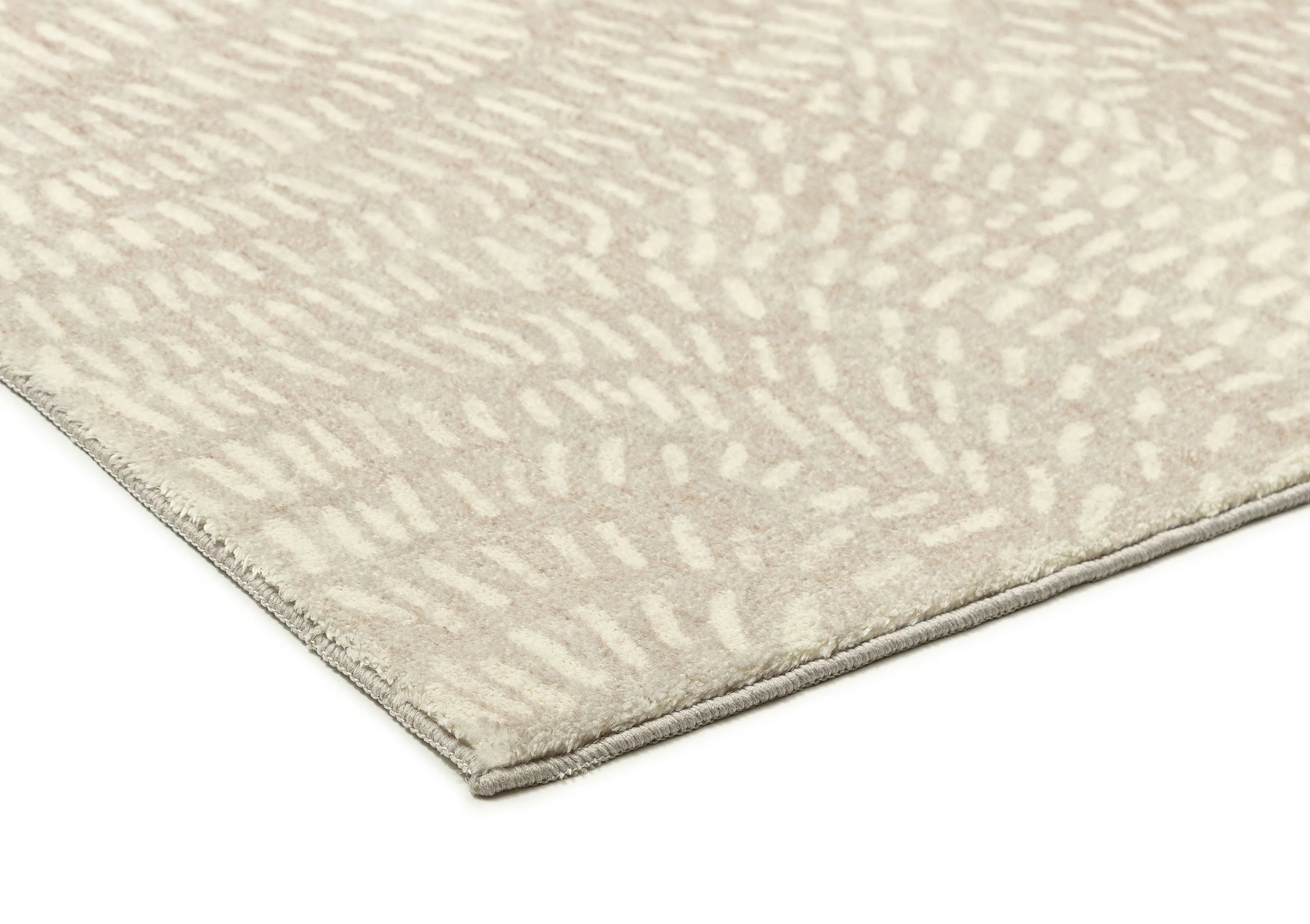 Sunita Grey Cream Circle Dot Pattern Washable Rug