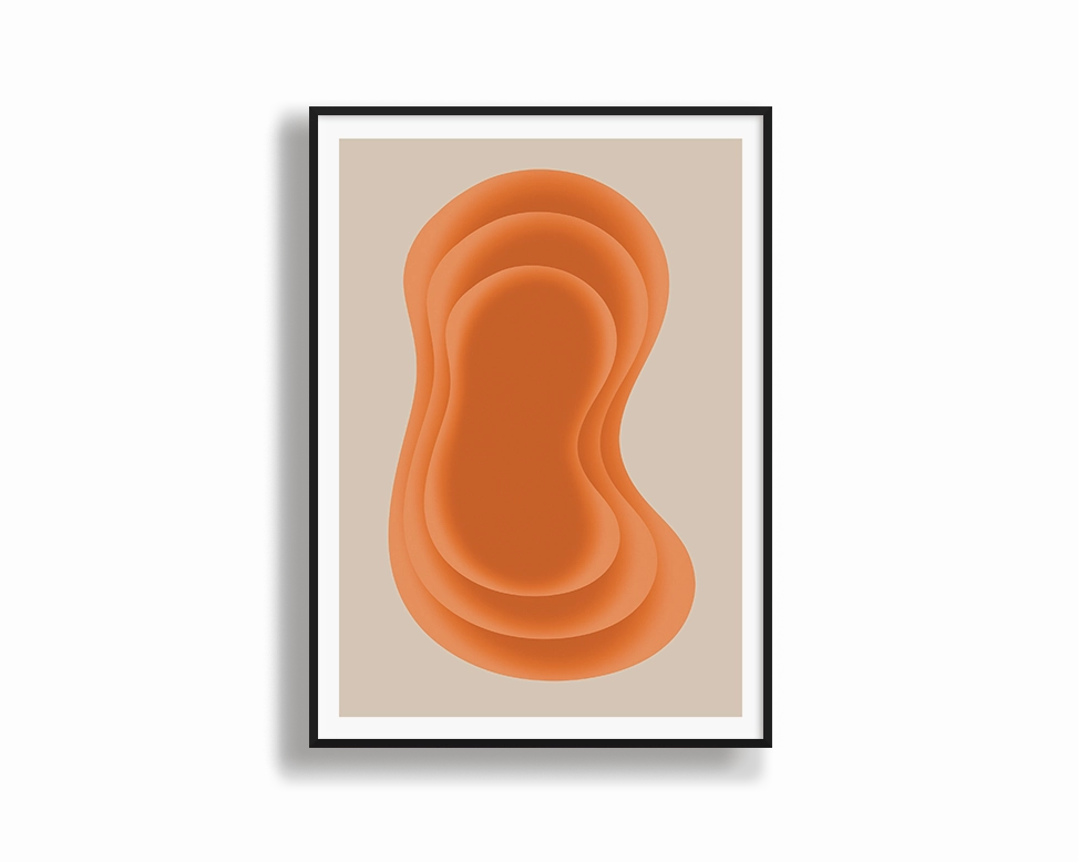 Sunset Glow - Gradient Printnordic style wall decor